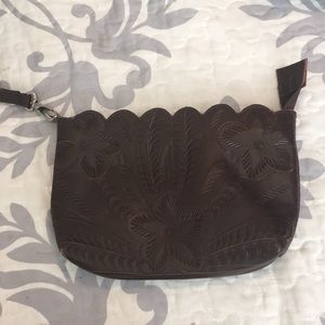 Vintage brown leather purse